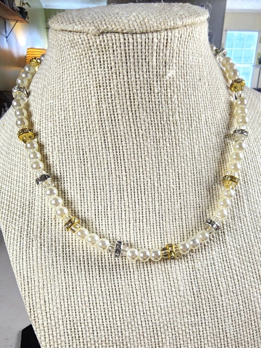 Hand Crafted Pearl Bead Necklace